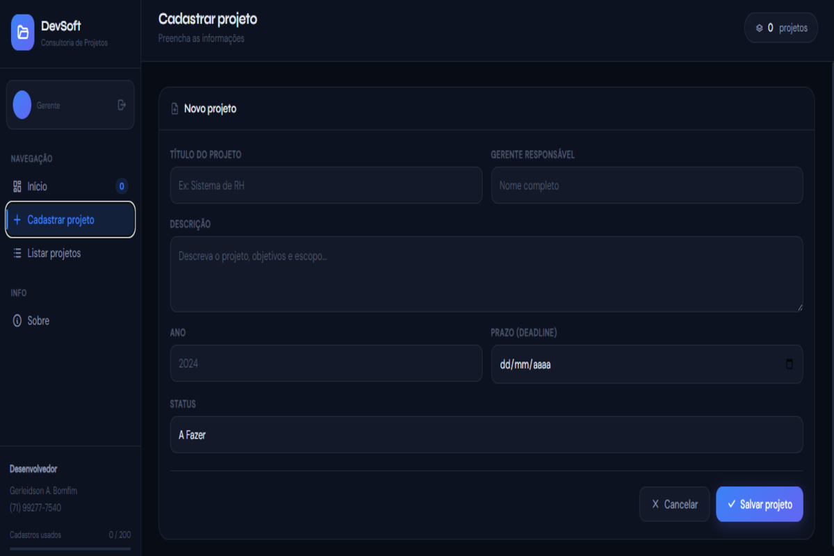 DevSoft Projetos